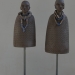 Buste homme et femme Massaïs sur socle